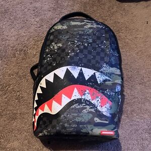 Sprayground Black Camo Shark Backpack